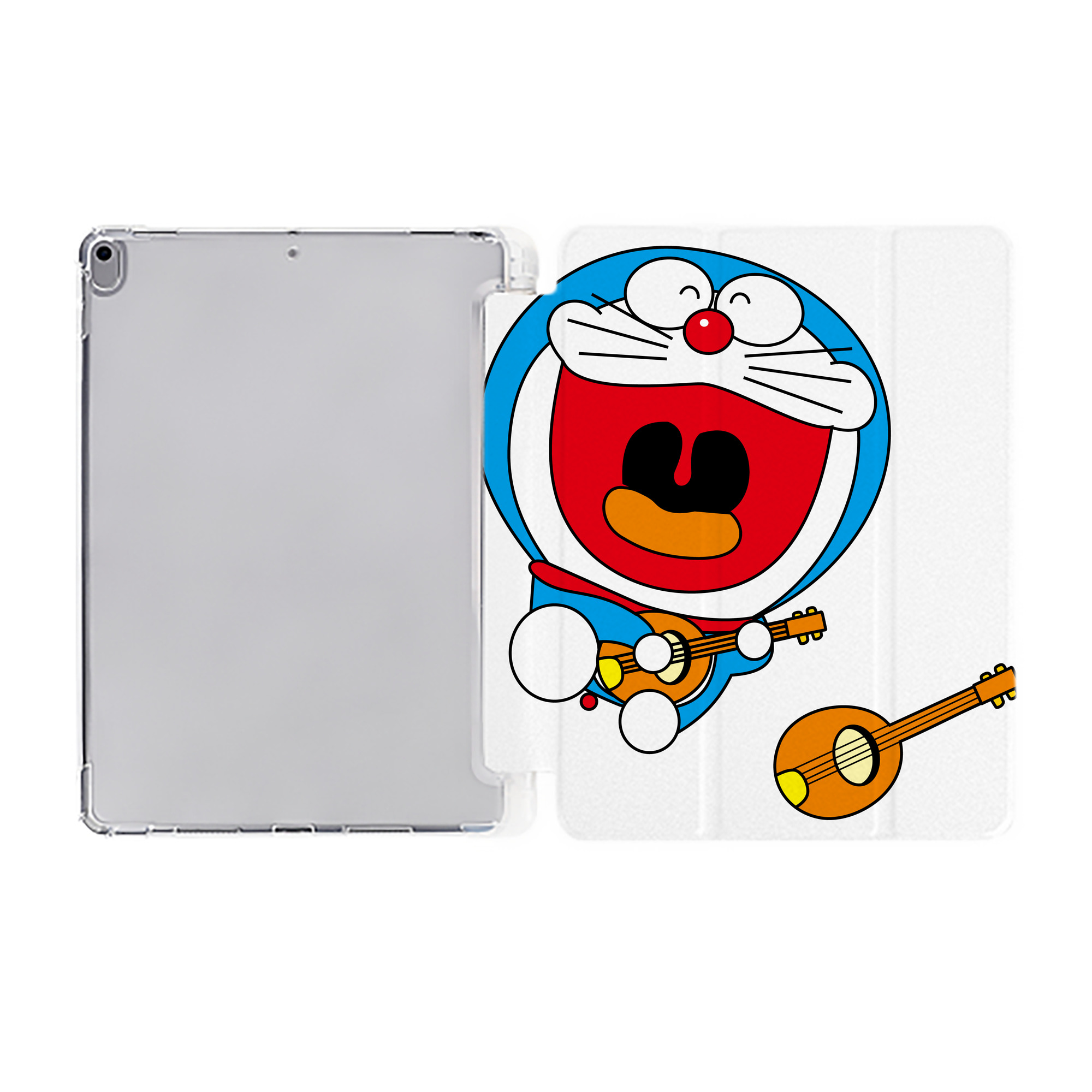 （画像用） ドラえもん Doraemon IPad ケース ペン収納付き 三つ折りスタンド PUレザー×シリコン 対応機種9.5/10.5/10.9インチ